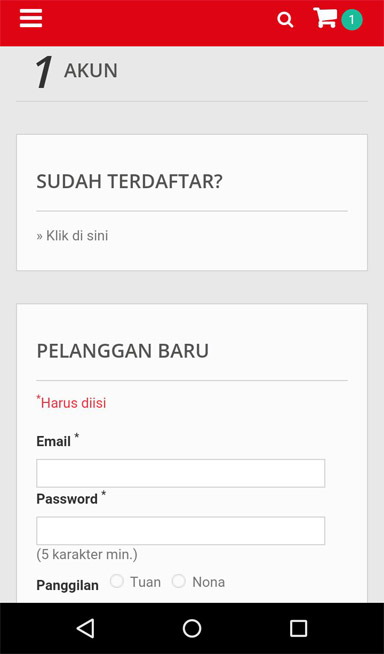 Langkah 5 - Login / Masuk ke Dalam Akun